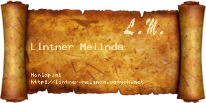 Lintner Melinda névjegykártya
